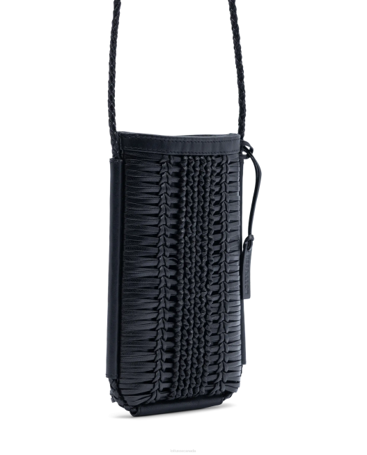 Edit Braided Goat Case Lottusse Women Black Accessories L4RH364