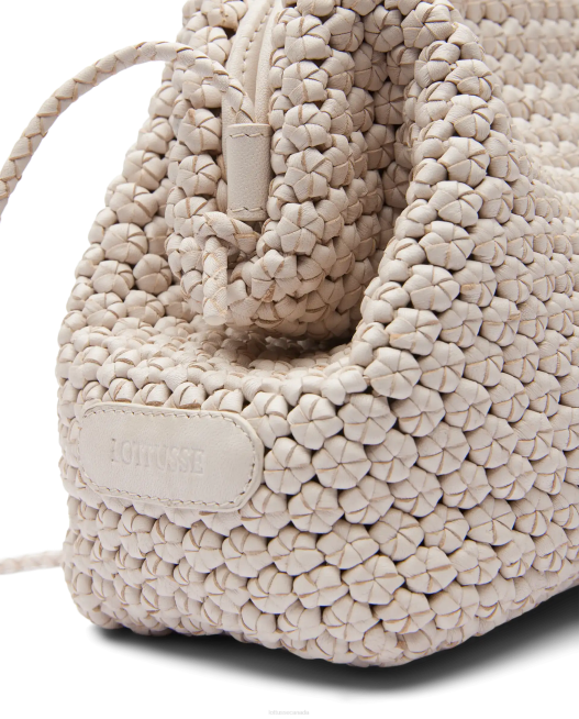 Noodbag Merino Lamb Soft Clutch Lottusse Women Off White Accessories L4RH345