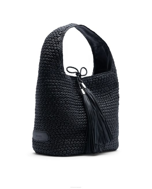 Noodbag Merino Lamb Soft Hobo Lottusse Women Black Accessories L4RH358