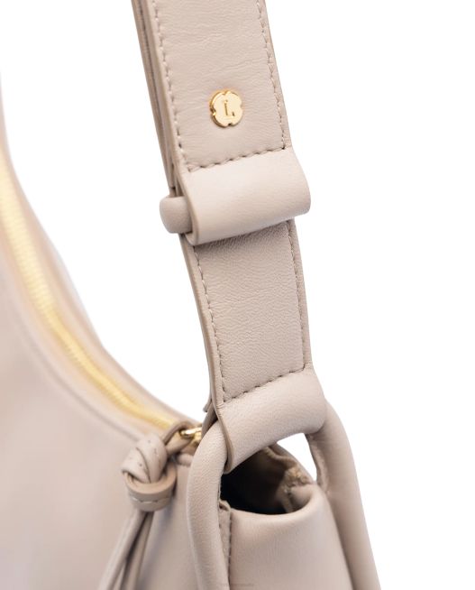 Serena Lamb Soft Shoulder Bag Lottusse Women Beige Accessories L4RH333