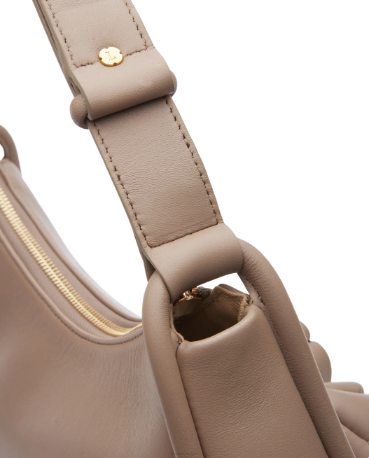 Serena Merino Lamb Soft Shoulder Bag Lottusse Women Taupe Accessories L4RH331