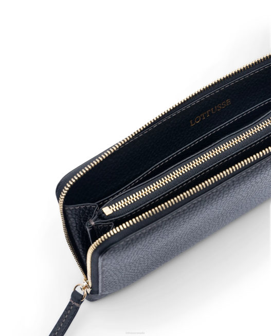 Talaia Grain Calf Wallet Lottusse Women Black Accessories L4RH370