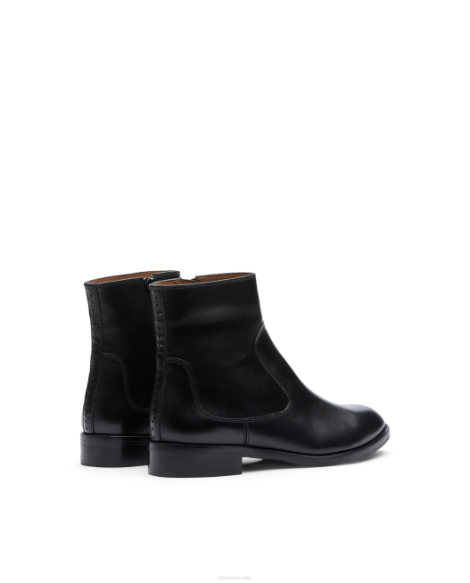 Claire Plain Calf Ankle Boots Lottusse Women Black Footwear L4RH402