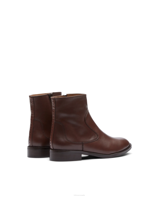 Claire Plain Calf Ankle Boots Lottusse Women Mocha Footwear L4RH401