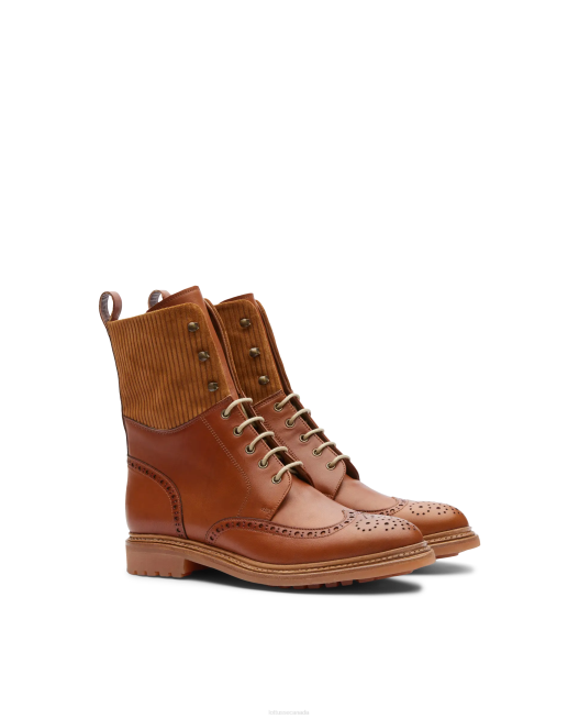 Walton Crust Anilin Embossy Calf Ankle Boots Lottusse Women Brown Footwear L4RH202
