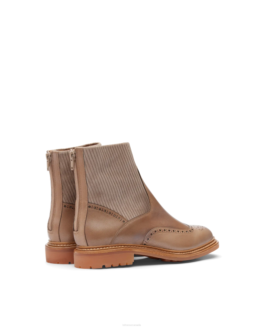 Walton Crust Anilin Embossy Calf Ankle Boots Lottusse Women Taupe Footwear L4RH203