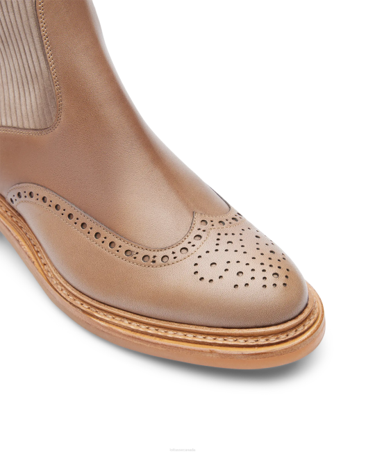 Walton Crust Anilin Embossy Calf Ankle Boots Lottusse Women Taupe Footwear L4RH203