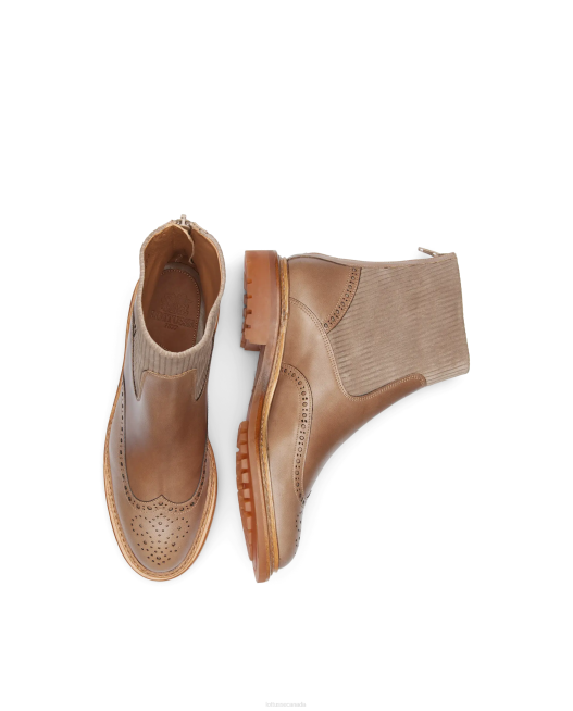 Walton Crust Anilin Embossy Calf Ankle Boots Lottusse Women Taupe Footwear L4RH203