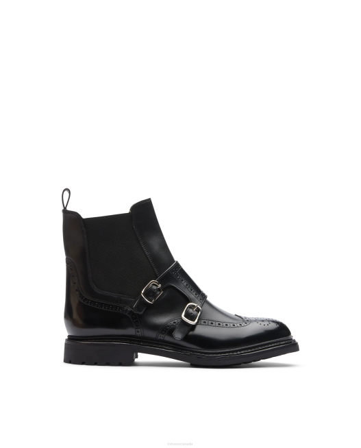 Walton Polished Binder Calf Ankle Boots Lottusse Women Black Footwear L4RH201