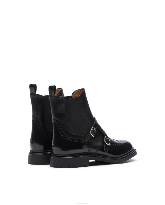 Walton Polished Binder Calf Ankle Boots Lottusse Women Black Footwear L4RH201