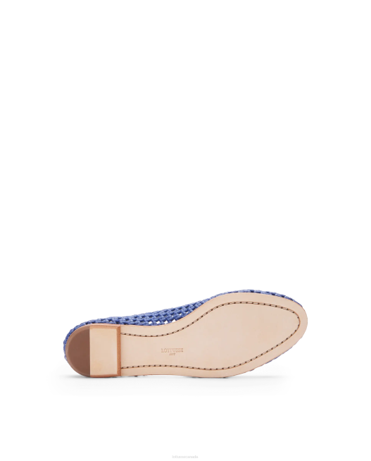Delice Lamb Mesh Leather Ballerinas Lottusse Women Blue Footwear L4RH293