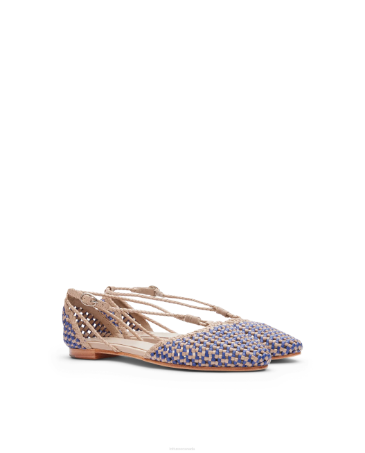 Delice Lamb Mesh Leather Ballerinas Lottusse Women Multicolour Footwear L4RH289