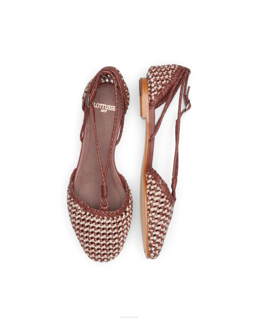 Delice Lamb Mesh Leather Ballerinas Lottusse Women Multicolour Footwear L4RH290