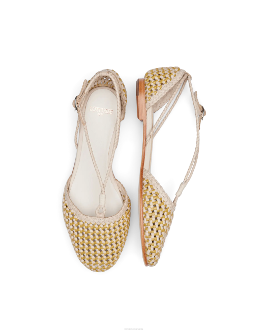 Delice Lamb Mesh Leather Ballerinas Lottusse Women Multicolour Footwear L4RH291