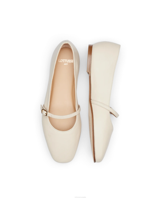 Goya Soft Lamb Ballerinas Lottusse Women Off White Footwear L4RH268