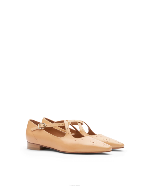 Smithson Crust Anilin Calf Ballerinas Lottusse Women Brown Footwear L4RH214