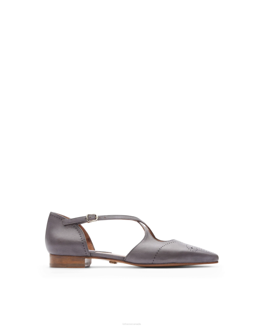 Smithson Crust Anilin Calf Ballerinas Lottusse Women Lead Grey Footwear L4RH215