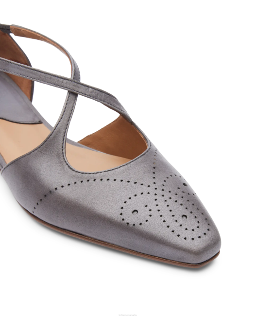 Smithson Crust Anilin Calf Ballerinas Lottusse Women Lead Grey Footwear L4RH215