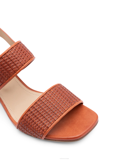 Nicole Braided Goat Sandals Lottusse Women Orange Footwear L4RH287