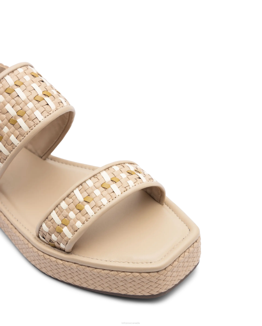 Special Braided Goat Sandals Lottusse Women Off White Footwear L4RH321