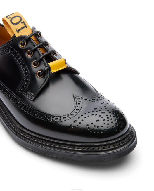 Citrus Polished Binder Calf Derby Lottusse Women Black Footwear L4RH204