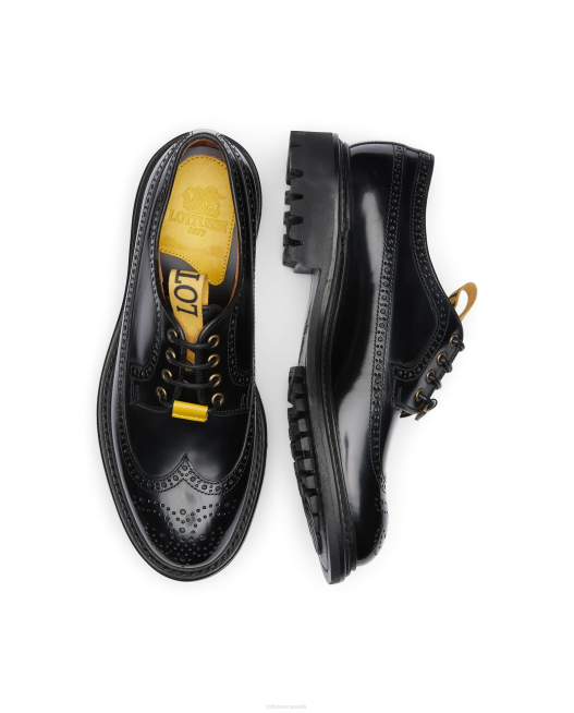 Citrus Polished Binder Calf Derby Lottusse Women Black Footwear L4RH204