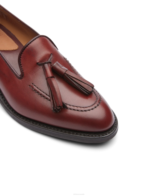 Cambridge Crust Anilin Embossy Calf Loafers Lottusse Women Maroon Footwear L4RH205