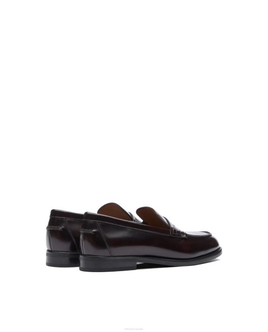 Chris Polished Binder Calf Loafers Lottusse Women Maroon Footwear L4RH392