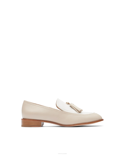 Claire Plain Calf Loafers Lottusse Women Off White Footwear L4RH243