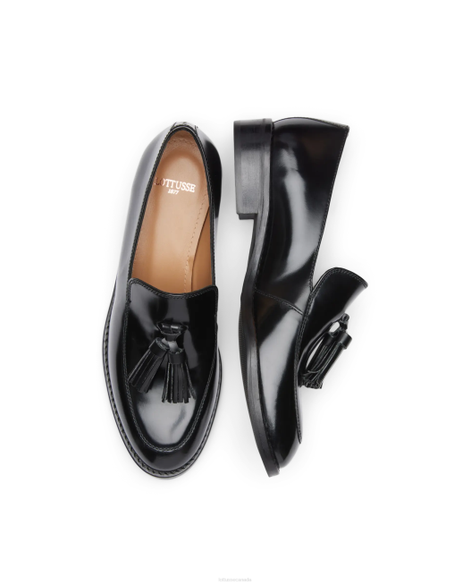 Claire Polished Binder Calf Loafers Lottusse Women Black Footwear L4RH397
