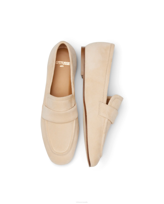 Goya Goat Suede Loafers Lottusse Women Off White Footwear L4RH410