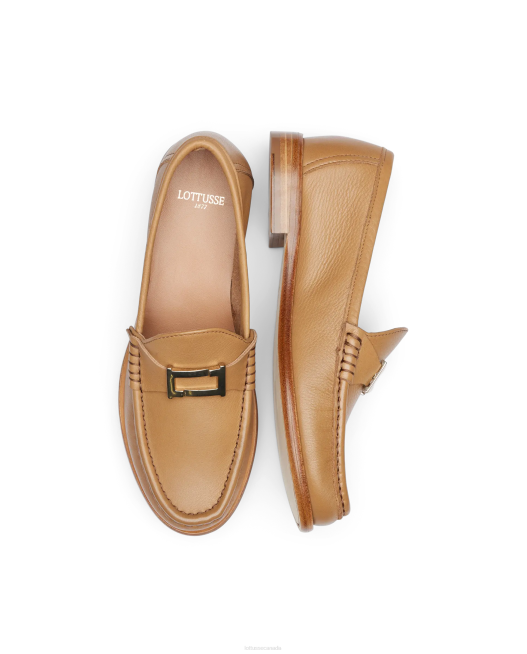 Lara Grain soft Calf Loafers Lottusse Women Brown Footwear L4RH236
