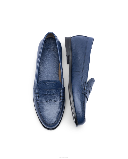 Liberty Safian Stamp Calf Loafers Lottusse Women Marine Blue Footwear L4RH240