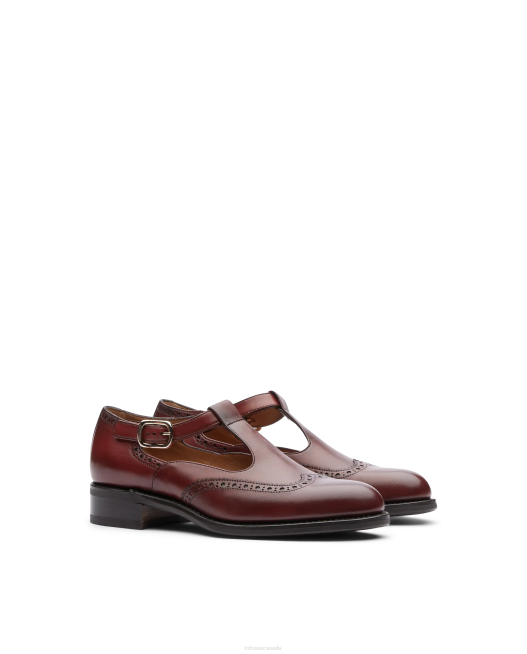 Cambridge Crust Anilin Embossy Calf Monks Lottusse Women Maroon Footwear L4RH206