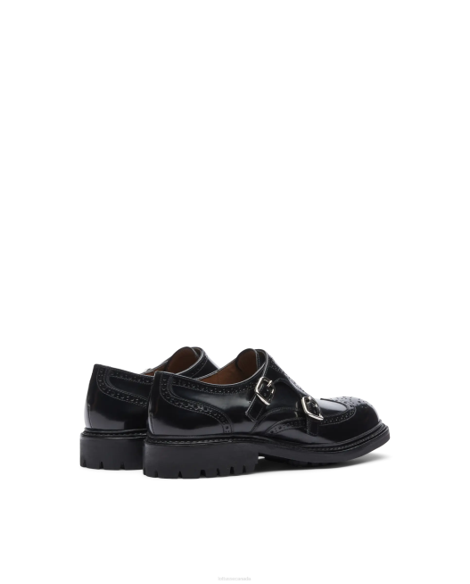 Walton Polished Binder Calf Monks Lottusse Women Black Footwear L4RH200
