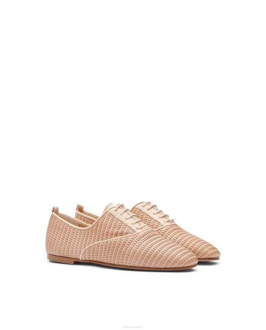 Goya Calf Mesh Leather Oxford Lottusse Women Natural Footwear L4RH269