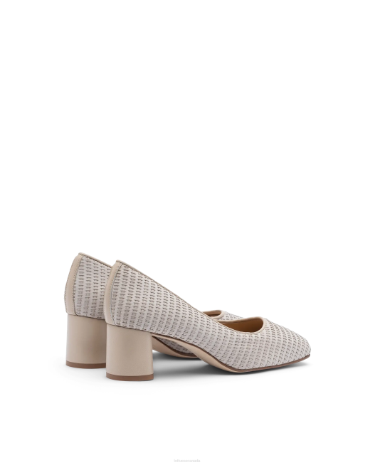 Nicole Calf Mesh Leather Pumps Lottusse Women Off White Footwear L4RH286