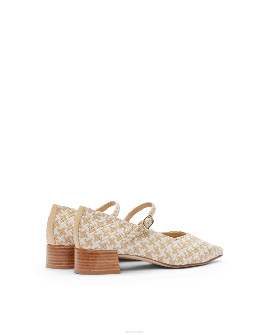 Summer Woven Lamb Leather Pumps Lottusse Women Off White Footwear L4RH318