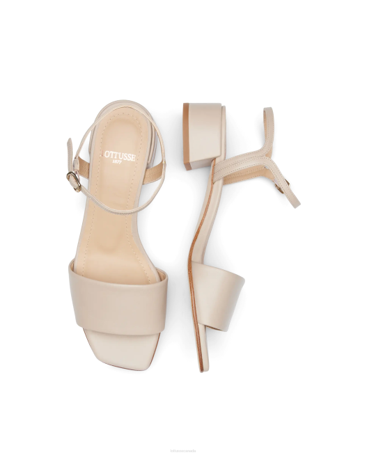 Carla Plain Calf Sandals Lottusse Women Beige Footwear L4RH226