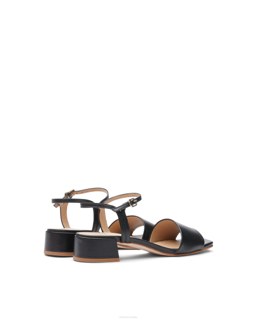 Carla Plain Calf Sandals Lottusse Women Black Footwear L4RH227