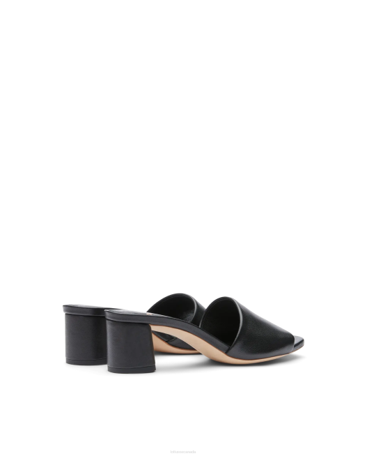 Nicole Lamb Soft Sandals Lottusse Women Black Footwear L4RH283
