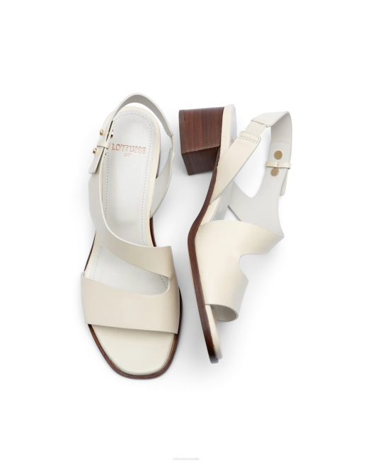 Nylo Plain Grain Calf Sandals Lottusse Women Off White Footwear L4RH257