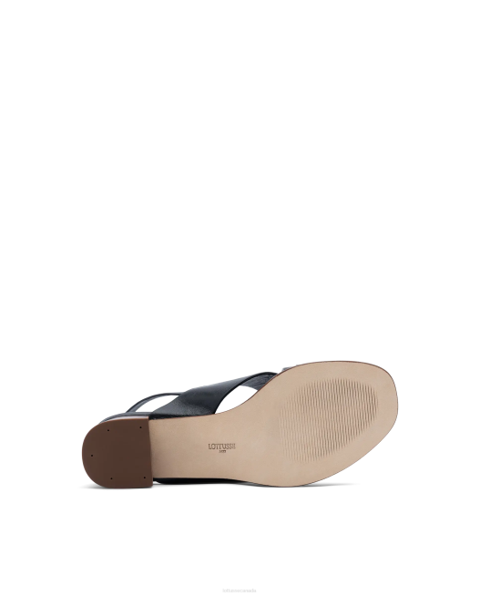 Nylo Soft Lamb Sandals Lottusse Women Black Footwear L4RH253