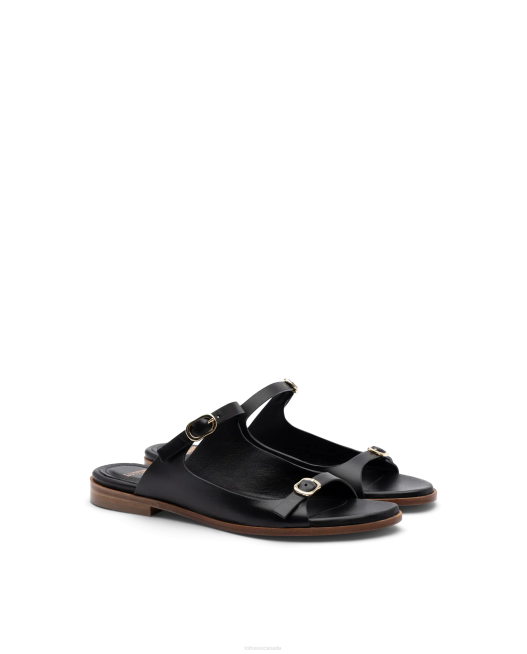 Nylo Soft Lamb Sandals Lottusse Women Black Footwear L4RH254