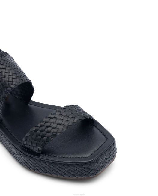 Steffy Lamb Soft Sandals Lottusse Women Black Footwear L4RH259