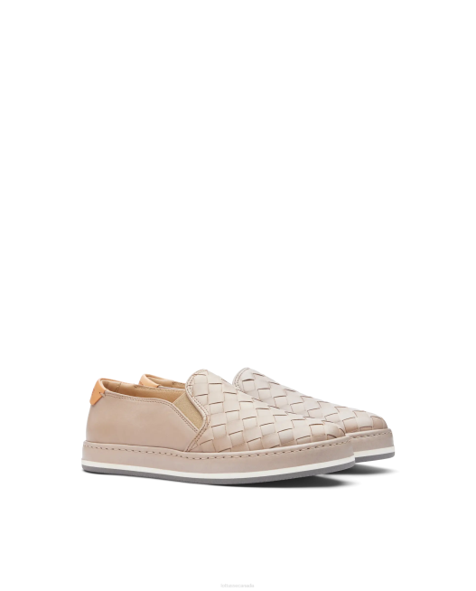 Libby Lamb Mesh Leather Sneakers Lottusse Women Off White Footwear L4RH308
