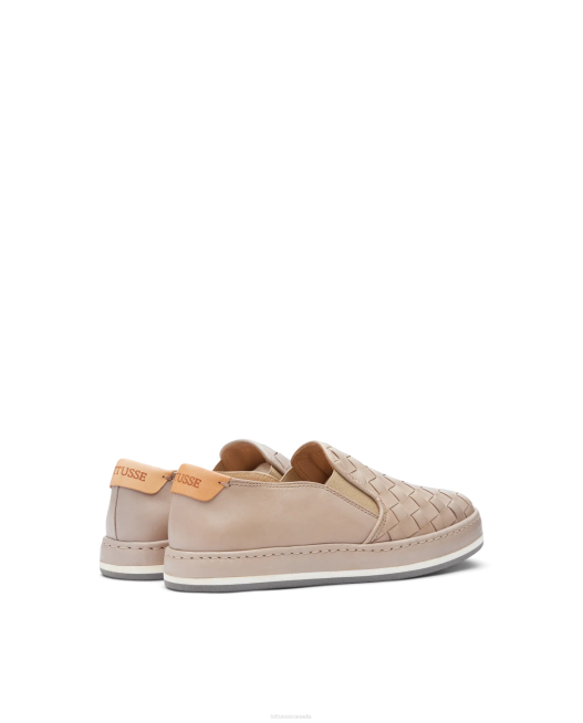 Libby Lamb Mesh Leather Sneakers Lottusse Women Off White Footwear L4RH308