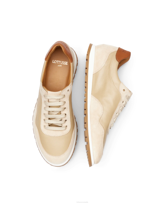 Mancor Goat Suede Sneakers Lottusse Women Beige Footwear L4RH415